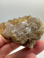 Golden Cube Fluorite Cluster – Moscona Mine, Spain Specimen