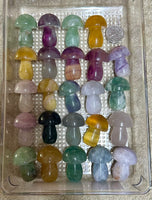 Colorful Fluorite Mushroom Carving #1