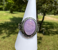 Natural Charoite Ring #10