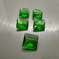 Manmade Green 8mm Square Set of 5