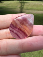Pear Shape Candy Fluorite Cabochon #7