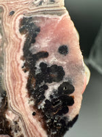 Rhodochrosite Slab #12 – Natural Pink Banded Mineral Specimen – Polished Display Stone