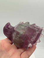 Fluorite Dragon Head Carving #18