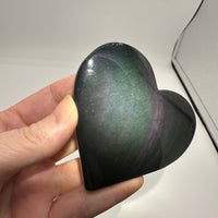 Rainbow Sheen Obsidian Heart #13