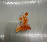 Carved Carnelian Agate Goldfish #3