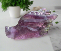 Fluorite Dragon Head Carving #4