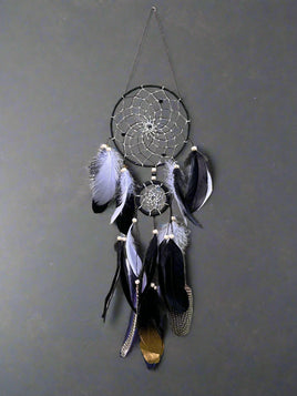 Black Dream Catcher with Feathers #2