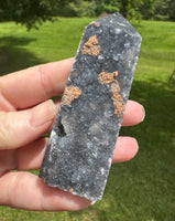 Black Chalcedony Sphalerite Obelisk Tower #6