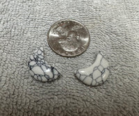 White Howlite Imitation Moon Pair