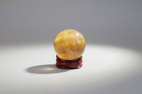 Yellow with Purple Fluorite Sphere #5