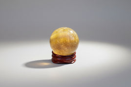 Yellow with Purple Fluorite Sphere #5
