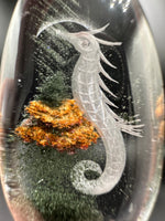 Beautiful Seahorse Garden Quartz Inner Scene Carving #2
