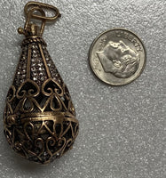 Teardrop Filigree Pendant That Opens