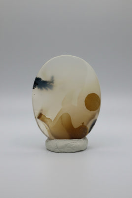 Designer Dendritic Agate Cabochon #3 (with little heart)