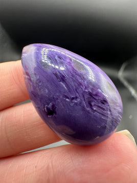 Charoite Pear Shape Cabochon Good Quality #4