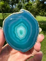 Dyed Blue Agate Slice #30