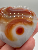 Carnelian Heart Palm Stone #14
