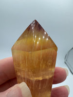 Carved Fluorite Scepter with Rainbows #7