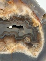 Large Polished Agate with Druzy