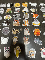 Funny Cat Stickers Set of 55