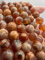 Fire Agate 6mm Bracelet Three Piece Set