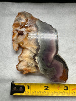 Fluorite Mixed Cube Pyrite & Acicular Slab #3