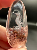 Beautiful Seahorse Garden Quartz Inner Scene Carving #4
