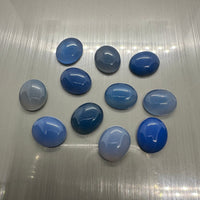 Blue Agate 12x10mm Oval (dyed)
