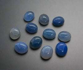 Blue Agate 12x10mm Oval (dyed)