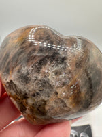 Black Moonstone Heart
