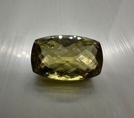 Checker Prasiolite 29x15mm Long Cushion Cut 30.05ct