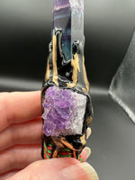 Fluorite & Amethyst Decorative Crystal Broom