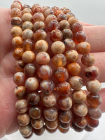 Fire Agate 6mm Bracelet Three Piece Set