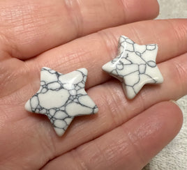 Howlite Imitation Star Pair