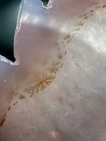 Druzy Dendrite Agate Geode Indigenous-Inspired Profile Headdress Carving #9
