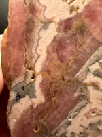 Natural Rhodochrosite Slab #10 – Pink Banded Collector Specimen