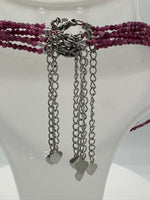 Natural 2mm Ruby Faceted Necklaces