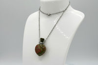Unakite Perfume / Essential Oil Bottle Necklace
