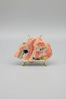 Rhodochrosite Slab #6 – Pink Banded Natural Stone Specimen with Matrix & Natural Cavity