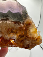 Fluorite Mixed Cube Pyrite & Acicular Slab #3