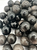 Silver Sheen Obsidian Spheres
