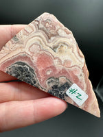 Rhodochrosite Slab #2 – Pink & Cream Banded Polished Collector Specimen