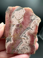 Natural Rhodochrosite Slab #10 – Pink Banded Collector Specimen