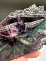 Rainbow Fluorite Dragon Head Carving #6 – 441g