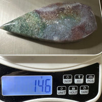 Ocean Jasper Polished Arrow Flame Freeform #2 – Green & Multicolor