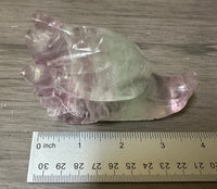 Fluorite Dragon Head Carving #11