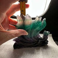 Rainbow Fluorite Nine-Tailed Fox