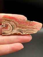 Rhodochrosite Slab #4 – Pink Banded Rhodochrosite with Concentric Eye Pattern