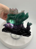Rainbow Fluorite Nine-Tailed Fox