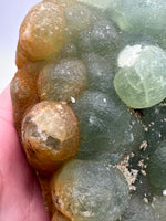 Prehnite mixed with Green Tourmaline Raw Specimen #12